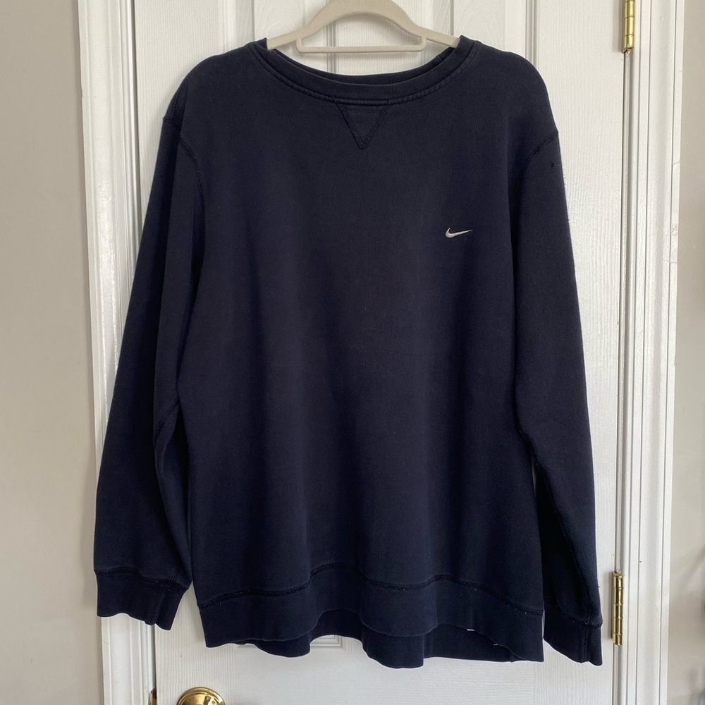 BLACK VINTAGE NIKE CLASSIC SWOOSH PULLOVER SWEATSHIRT